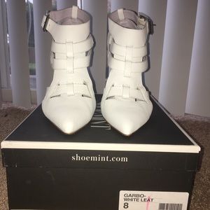Shoemint white caged heels
